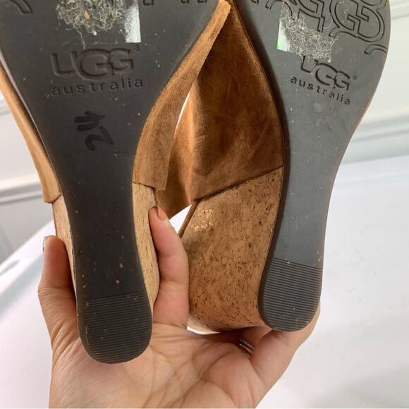 Ugg hazel suede sling back‎ wedge sandals size 9 - Picture 7 of 7